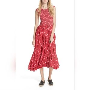 Free People Butterflies polka dot dress size XS